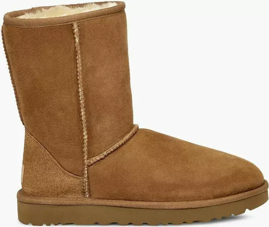 Ugg Australia Classic Short II Suede Γυναικείες Μπότες με Γούνα Chestnut