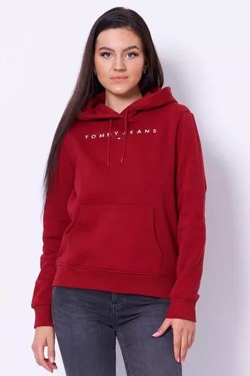 Tommy Hilfiger Γυναικείο Φούτερ με Κουκούλα Μπορντό