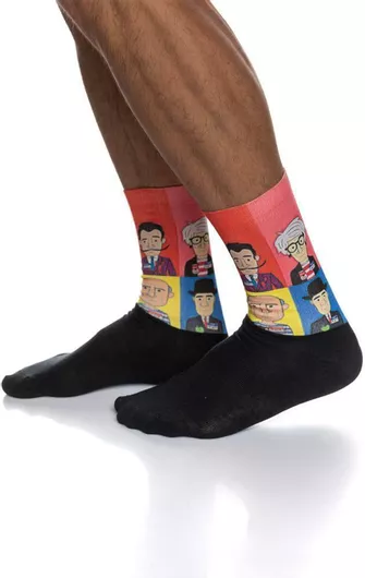 Inizio Ανδρικές Κάλτσες με Σχέδια Μαύρο