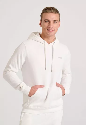 Funky Buddha Φούτερ με Κουκούλα Off White Cream