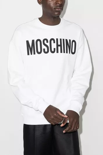Moschino Φούτερ με Κουκούλα Λευκό