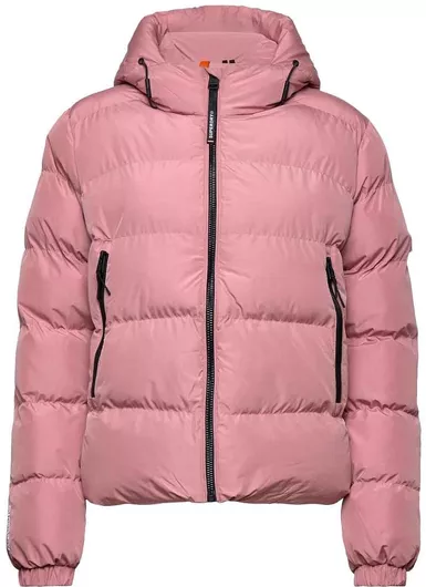 Superdry Γυναικείο Αθλητικό Μπουφάν Ροζ