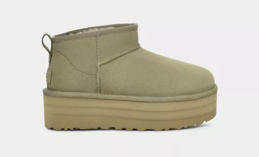 Ugg Australia Classic Ultra Mini Platform Suede Γυναικεία Μποτάκια Shaded Clover