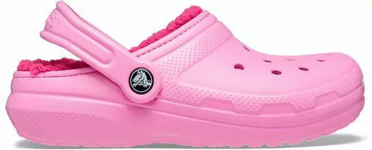 Crocs Ανατομικές Παιδικές Παντόφλες Ροζ Classic Lined
