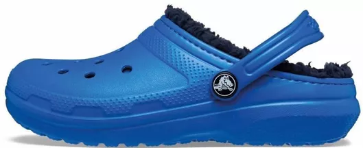 Crocs Ανατομικές Παιδικές Παντόφλες Μπλε Classic Lined