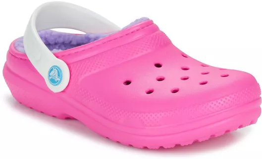 Crocs Παιδικές Παντόφλες Ροζ Classic Lined Clog