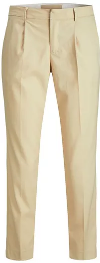 Jack & Jones Γυναικείο Ψηλόμεσο Capri Chino Παντελόνι σε Κανονική Εφαρμογή Μπεζ