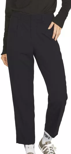 Jack & Jones Γυναικείο Ψηλόμεσο Υφασμάτινο Capri Παντελόνι σε Κανονική Εφαρμογή Μαύρο