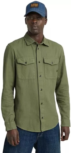 G-Star Raw Marine Μακρυμάνικo Πουκάμισο σε Στενή Γραμμή Khaki
