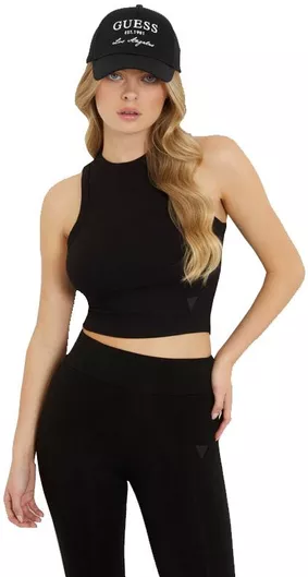 Guess Γυναικεία Αθλητική Μπλούζα Αμάνικη Μαύρο
