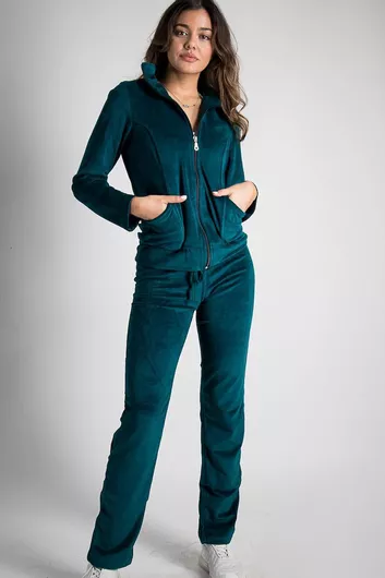 Bodymove Σετ Φόρμας Βελουτέ Πράσινο