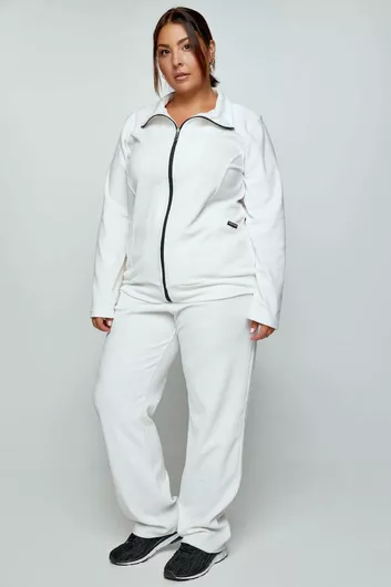 Bodymove Σετ Φόρμας Βελουτέ Λευκό