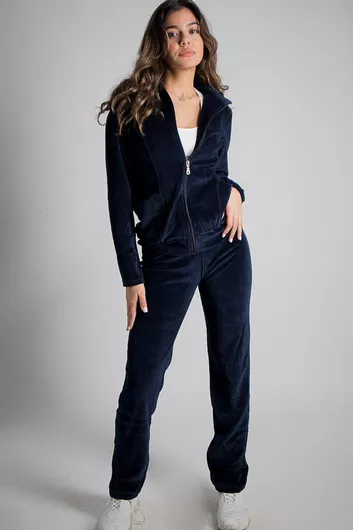 Bodymove Σετ Φόρμας Βελουτέ Μπλε