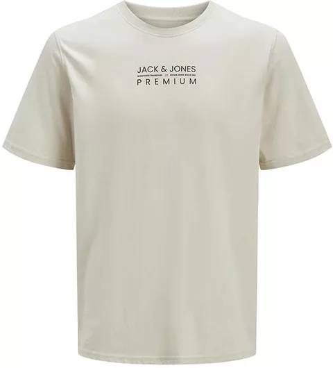 Jack & Jones Κοντομάνικο Βαμβακερό Moonbeam Ecru