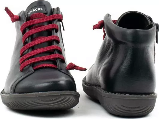 Chacal Δερμάτινα Γυναικεία Μποτάκια Δέρμα NEGRO