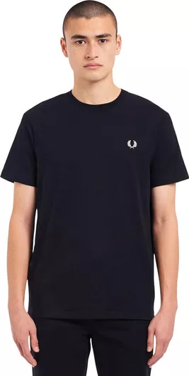 Ανδρικό T-shirts Fred Perry M1600-102 Casual Κοντομάνικο Μαύρο