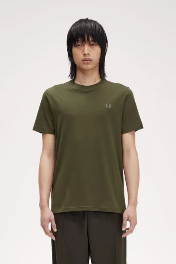 Ανδρικό T-shirts Fred Perry M1600-X09 Casual Κοντομάνικο Hunting Green / Laurel Wreath
