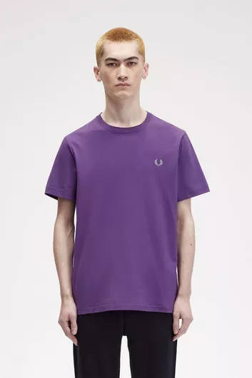 Ανδρικό T-shirts Fred Perry M1600-X07 Casual Κοντομάνικο Amethyst / Silver Blue