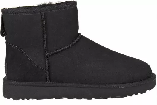 Ugg Australia Classic Mini II Suede Γυναικεία Μποτάκια με Γούνα Μαύρο