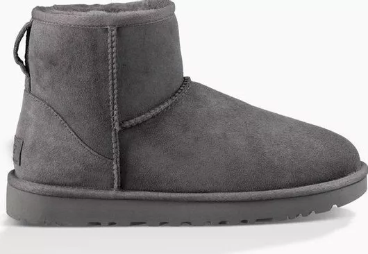 Ugg Australia Classic Mini II Suede Γυναικεία Μποτάκια με Γούνα Γκρι
