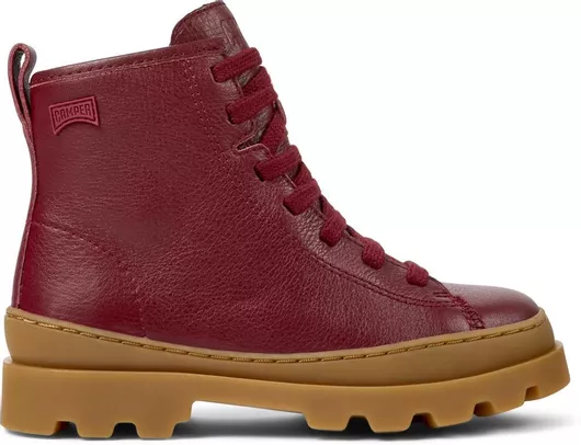 Camper Brutus Δερμάτινα Παιδικά Αρβυλάκια με Φερμουάρ Μπορντό