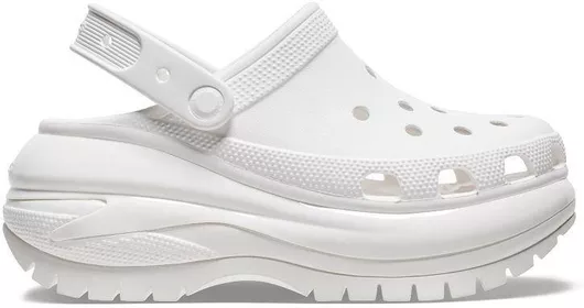 Crocs Mega Crush Ανατομικά Σαμπό Λευκό