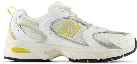 New Balance 530 Chunky Metallic Yellow / White