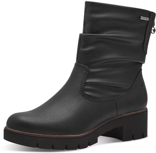 Tamaris Γυναικεία Μποτάκια με Μεσαίο Τακούνι Μαύρο