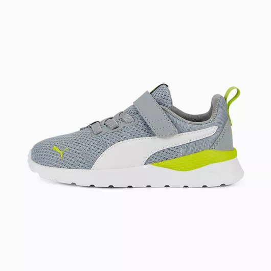 Puma Anzarun Lite Αθλητικά Παιδικά Παπούτσια Running με Σκρατς Cool Mid Gray / Puma White / Lime Smash