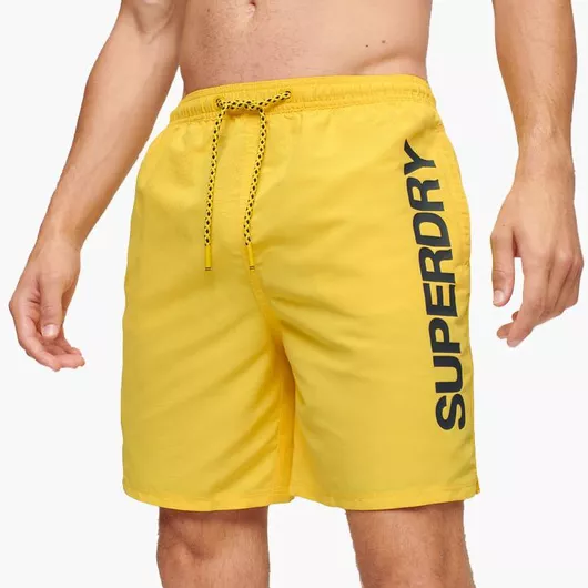 Superdry M D2 Ανδρικό Μαγιό Σορτς Κίτρινο με Σχέδια