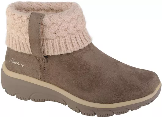 Skechers Easy Going Cozy Weather Suede Γυναικεία Μποτάκια με Πλατφόρμα Taupe