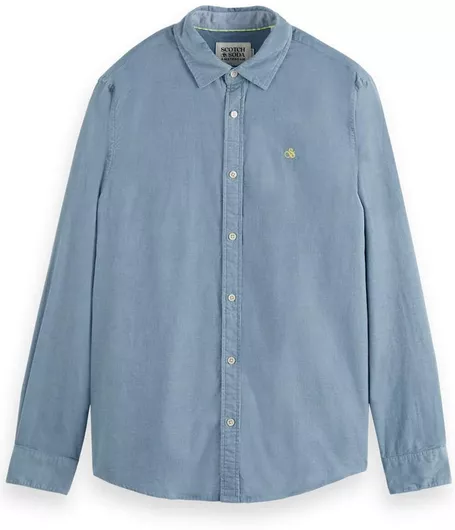 Scotch & Soda Μακρυμάνικo Κοτλέ Πουκάμισο Bay Blue