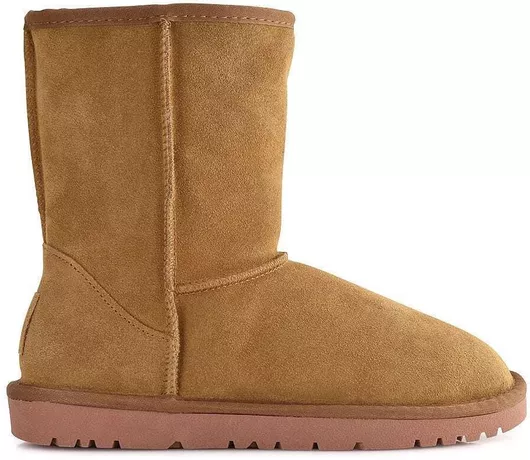 Kelara Δερμάτινα Γυναικεία Μποτάκια με Γούνα Ταμπά