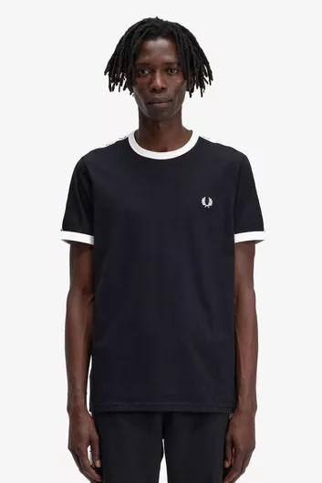 Ανδρικό T-shirts Fred Perry M4620-102 Casual Κοντομάνικο Μαύρο