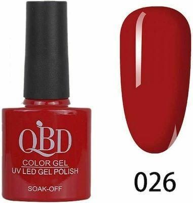 Ημιμόνιμο Βερνίκι Νυχιών QBD 026 10ml Κόκκινο