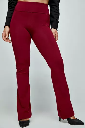 Bodymove Jazz Ψηλόμεσο Παντελόνι Φόρμας Καμπάνα Μπορντό