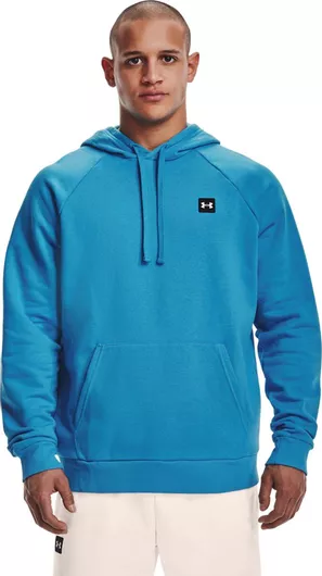 Under Armour Rival Φούτερ Fleece με Κουκούλα Γαλάζιο