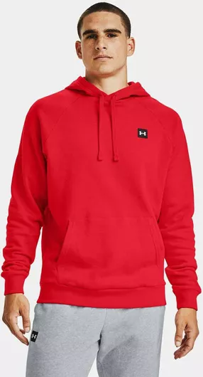 Under Armour Rival Φούτερ Fleece με Κουκούλα Κόκκινο