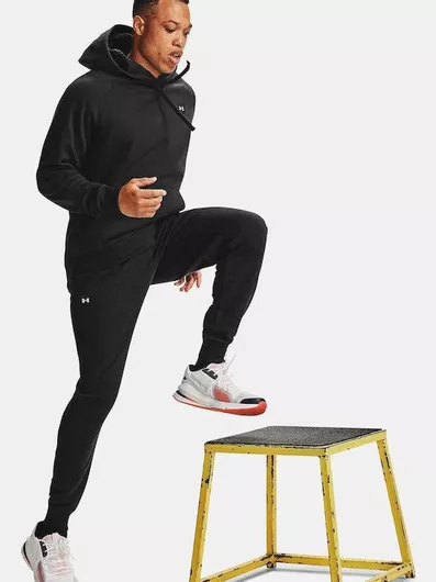Under Armour Rival Φούτερ Fleece με Κουκούλα Μαύρο