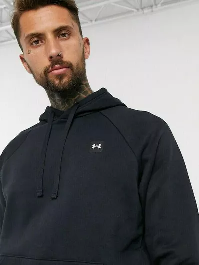 Under Armour Rival Φούτερ Fleece με Κουκούλα Μαύρο