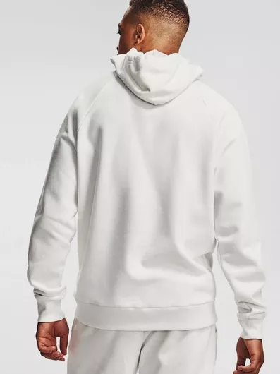 Under Armour Rival Φούτερ Fleece με Κουκούλα Λευκό