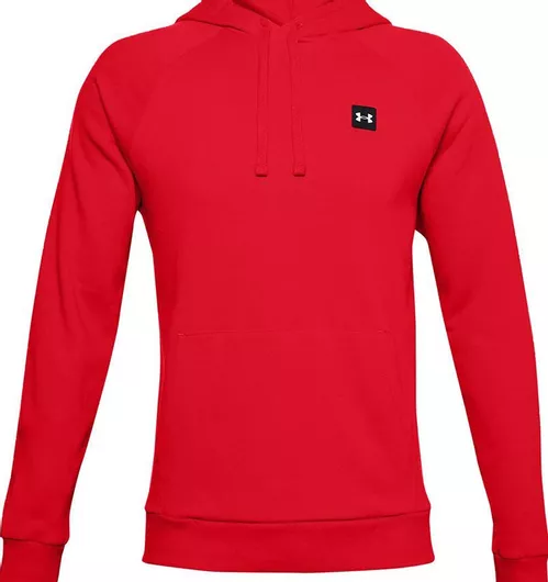 Under Armour Rival Φούτερ Fleece με Κουκούλα Κόκκινο