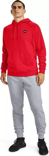 Under Armour Rival Φούτερ Fleece με Κουκούλα Κόκκινο
