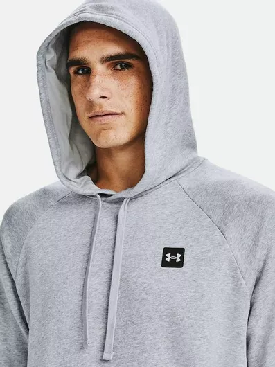 Under Armour Rival Φούτερ Fleece με Κουκούλα Heather Grey
