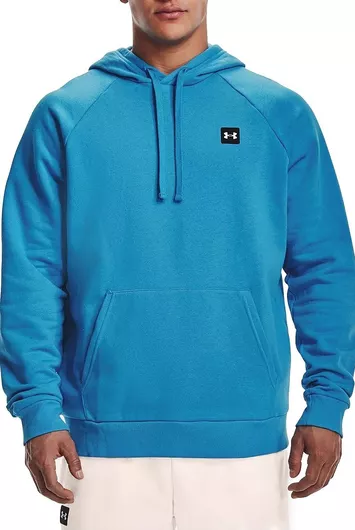 Under Armour Rival Φούτερ Fleece με Κουκούλα Γαλάζιο