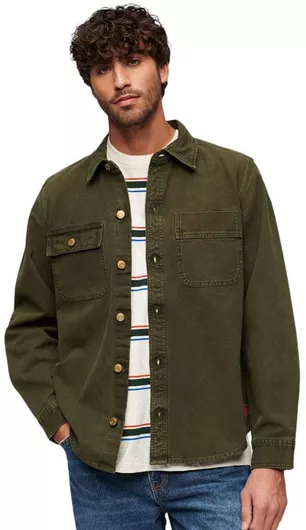Superdry D2 Ovin Surplus Overshirt Μακρυμάνικo Πουκάμισο Green