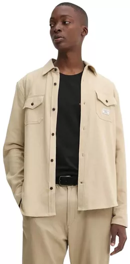 Guess Μακρυμάνικo Τζιν Πουκάμισο Beige