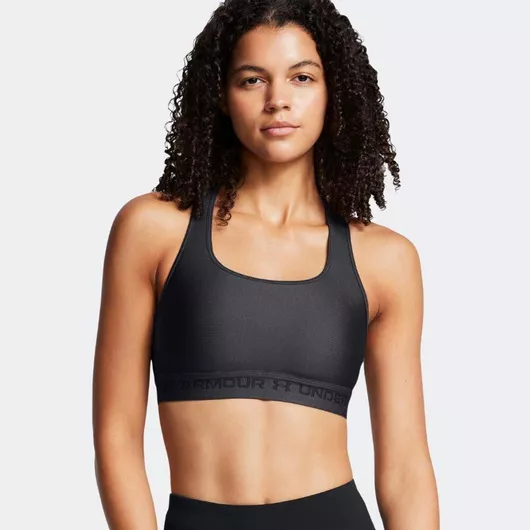 Under Armour Crossback Mid Bra Γυναικείο Μπουστάκι Γκρι