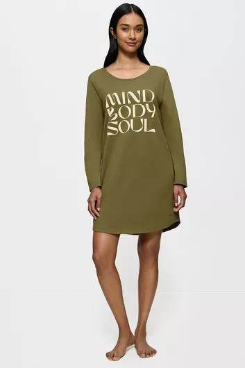 Triumph Χειμερινό Βαμβακερό Γυναικείο Νυχτικό Λαδί