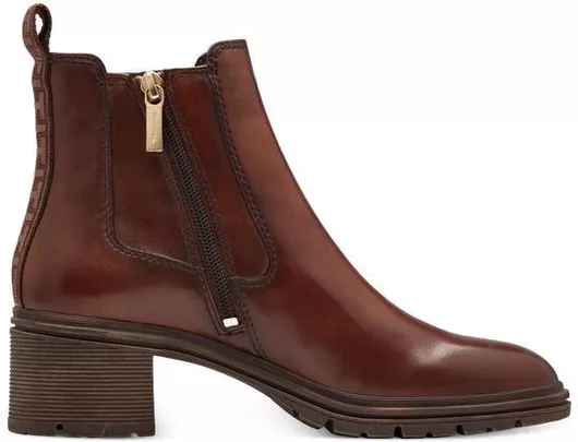 Tamaris Δερμάτινα Γυναικεία Μποτάκια Ταμπά